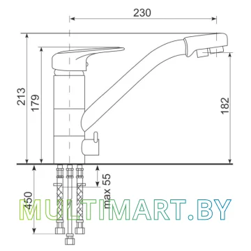 Смеситель MAUNFELD MFQT-10W (кремовый) картинка 2